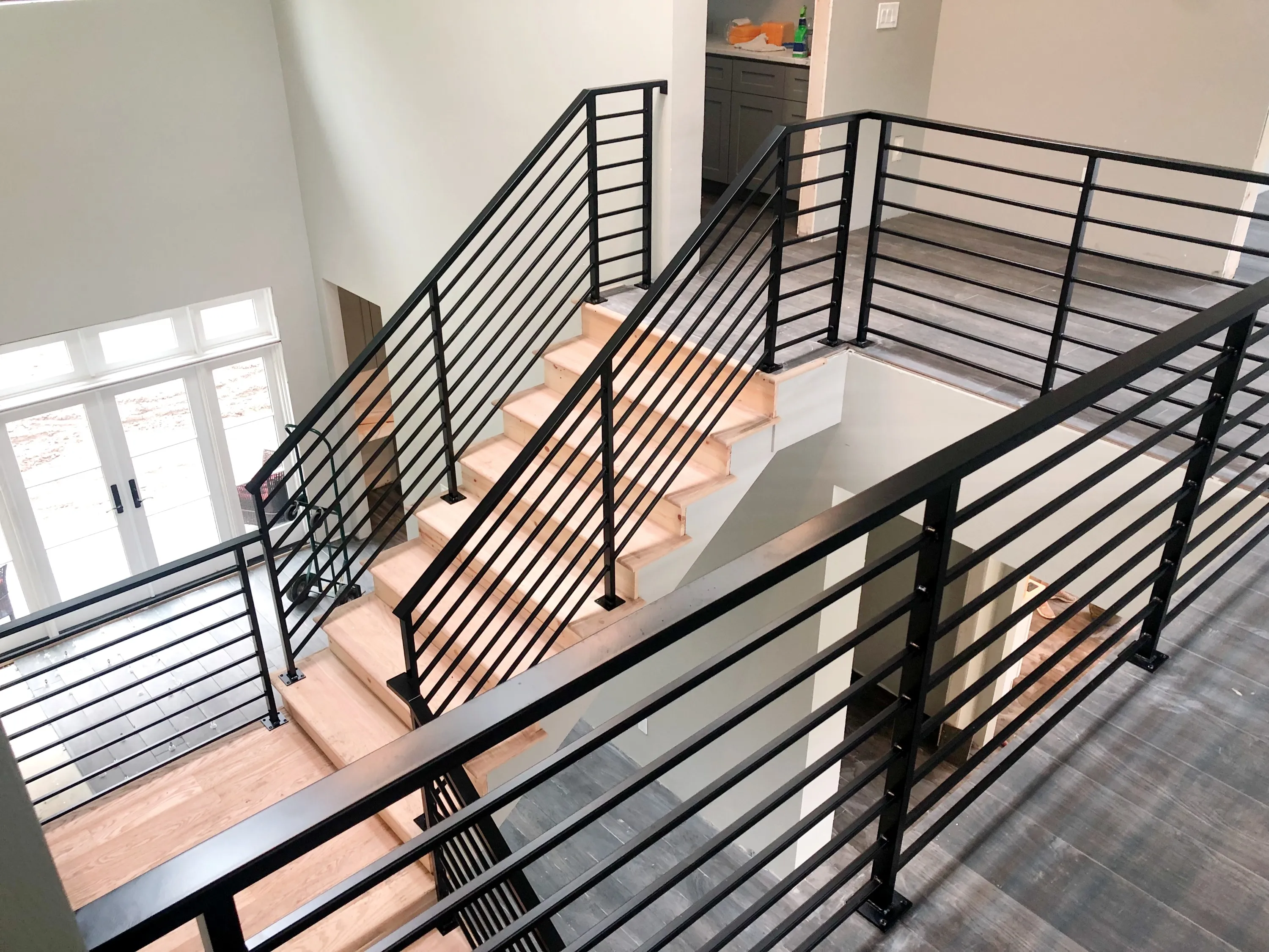 Custom metal railings and handrails installation