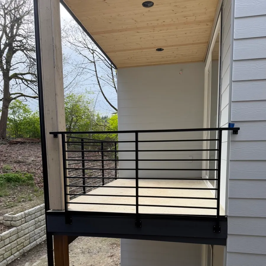 Custom steel and iron railing installation